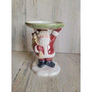 Avon vintage ceramic Santa‎ Claus holding candle Xmas home decor